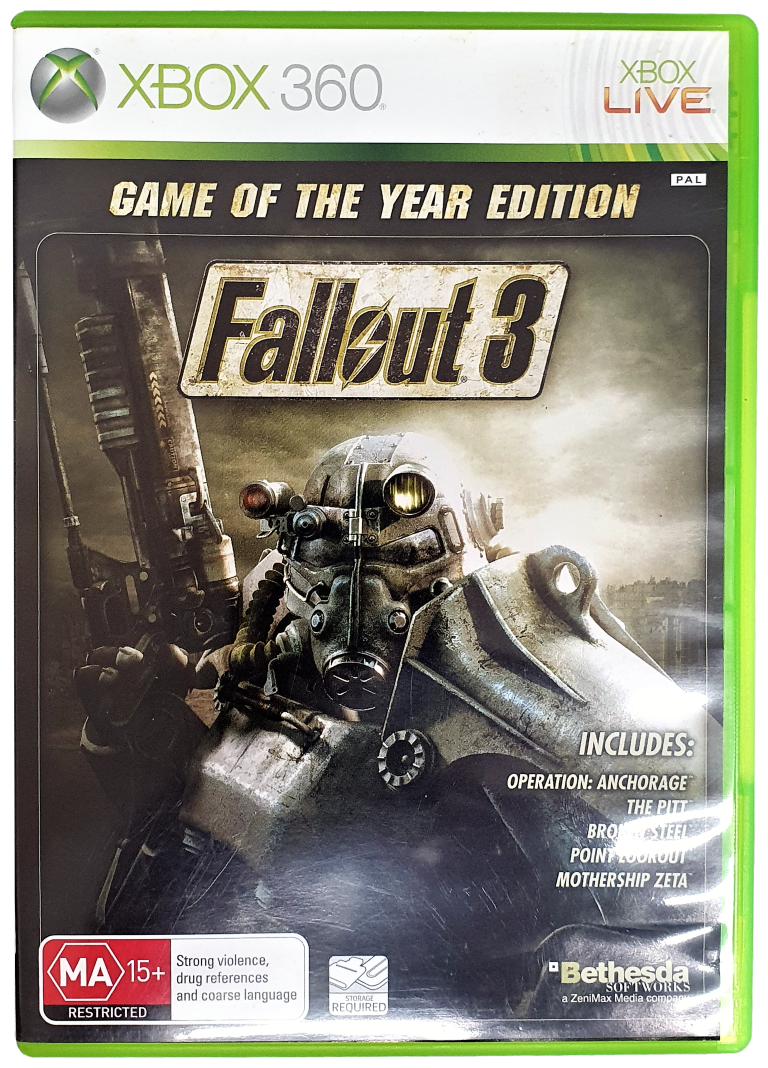 Game | Xbox 360 | Fallout 3 Physical Video Games Game Microsoft