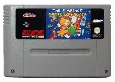 Game | Super Nintendo SNES | The Simpsons Bart's Nightmare Physical Video Games Game Nintendo