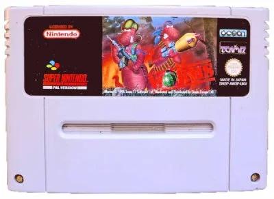 Game | Super Nintendo SNES | Worms Physical Video Games Game Nintendo