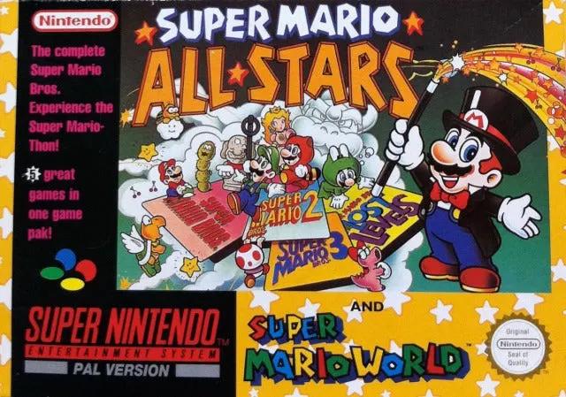 Game | Super Nintendo SNES | Super Mario All-stars and Super Mario World Physical Video Games Game Nintendo
