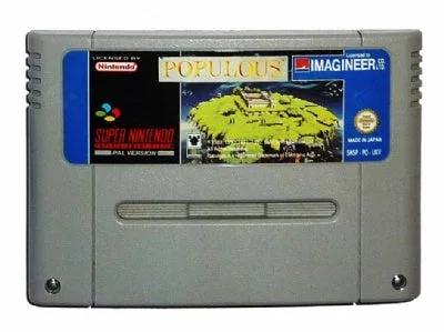 Game | Super Nintendo SNES | Populous Physical Video Games Game Nintendo