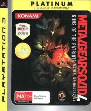 Game | Sony PlayStation PS3 | Metal Gear Solid 4: Guns Of The Patriots (Platinum) Physical Video Games Game Sony