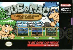 Game | Super Nintendo SNES | Joe & Mac Ultimate Caveman Collection Physical Video Games Game Nintendo