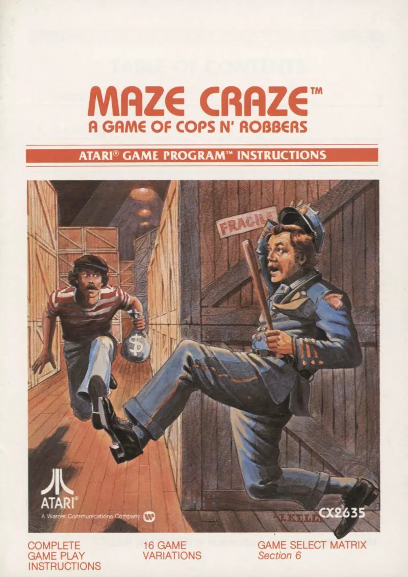 Game | Atari 2600 | Maze Craze Physical Video Games Game Atari