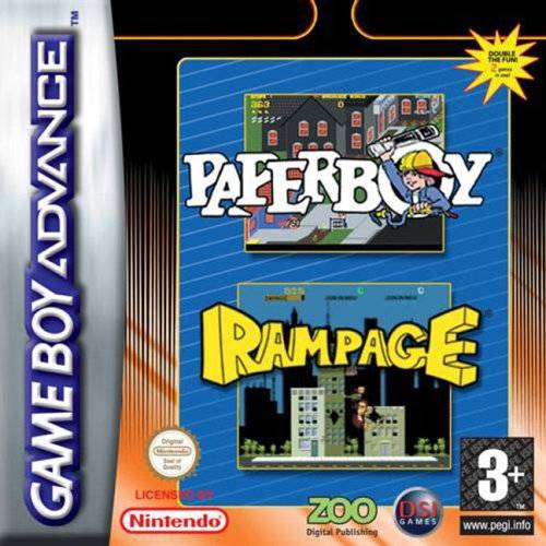 Game | Nintendo Game Boy Advance GBA | Paperboy & Rampage