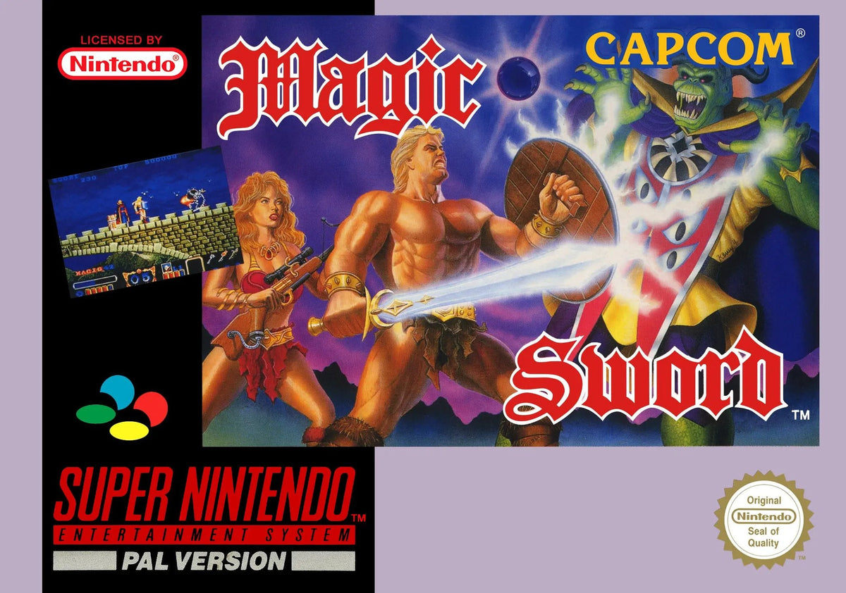 Game | Super Nintendo SNES | Magic Sword Physical Video Games Game Nintendo