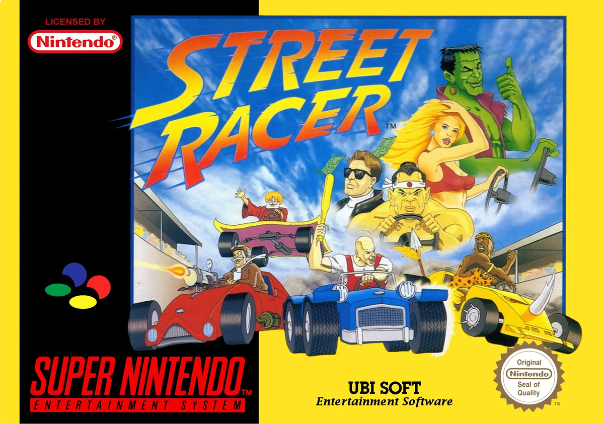 Game | Super Nintendo SNES | Street Racer Physical Video Games Game Nintendo
