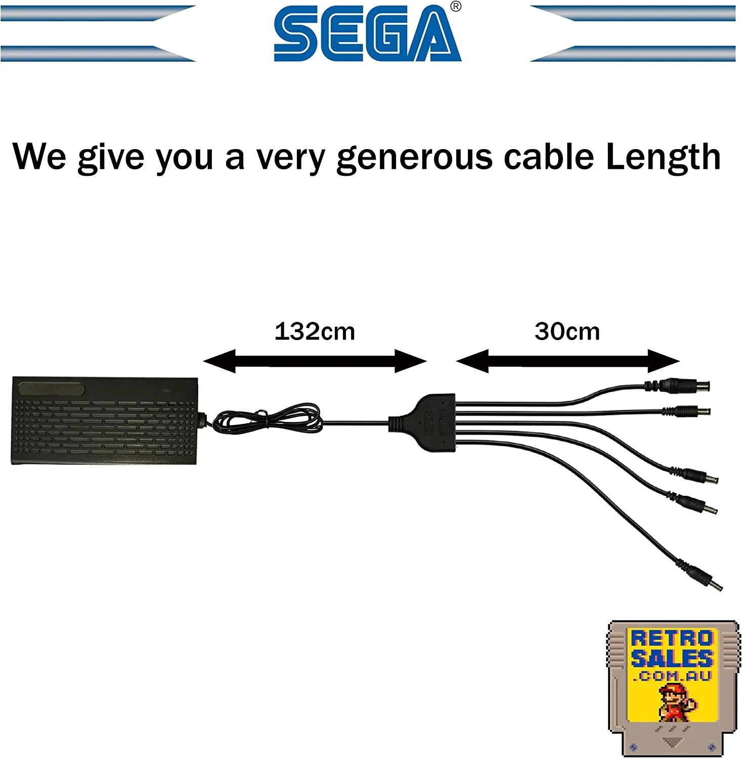Accessory | Power Supply | Sega Mega Drive CD 32X | Tower Of Power 5 in 1 Adapter Home Game Console Power Supplies Accessory RetroSales.com.au