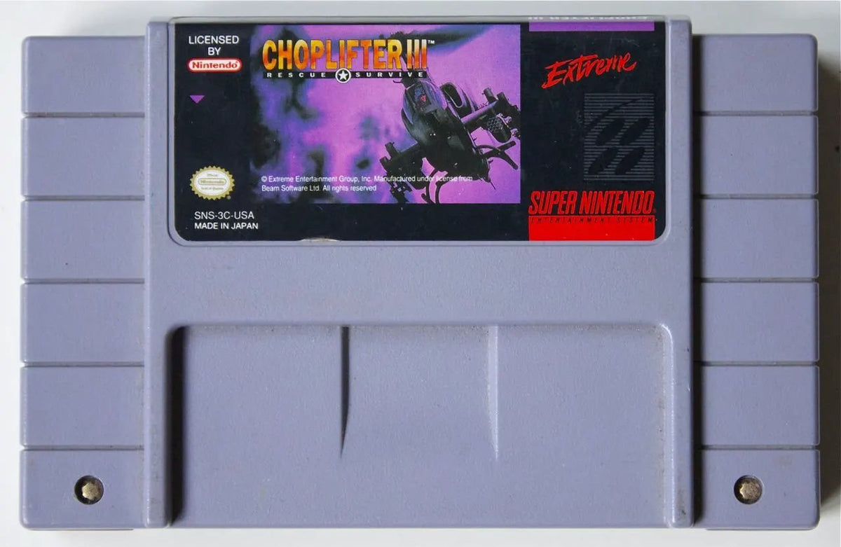 Game | Super Nintendo SNES | Choplifter 3 Physical Video Games Game Nintendo
