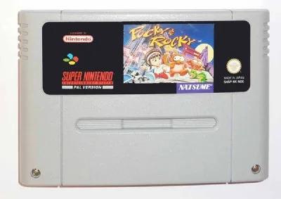 Game | Super Nintendo SNES | Pocky & Rocky Physical Video Games Game Nintendo