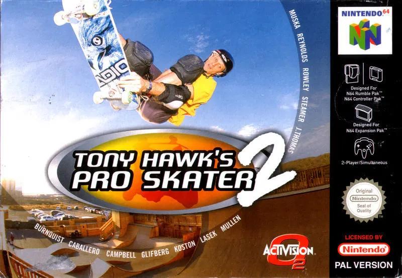 Game | Nintendo N64 | Tony Hawk's Pro Skater 2 Physical Video Games Game Nintendo
