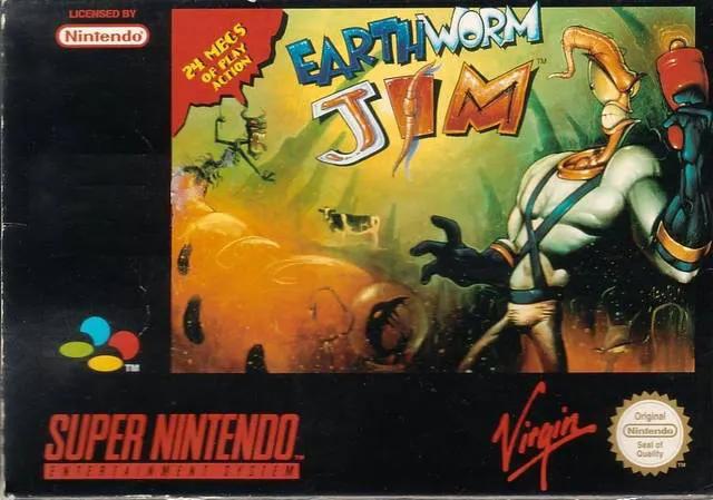 Game | Super Nintendo SNES | Earthworm Jim Physical Video Games Game Nintendo