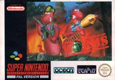 Game | Super Nintendo SNES | Worms Physical Video Games Game Nintendo