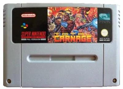 Game | Super Nintendo SNES | Total Carnage Physical Video Games Game Nintendo