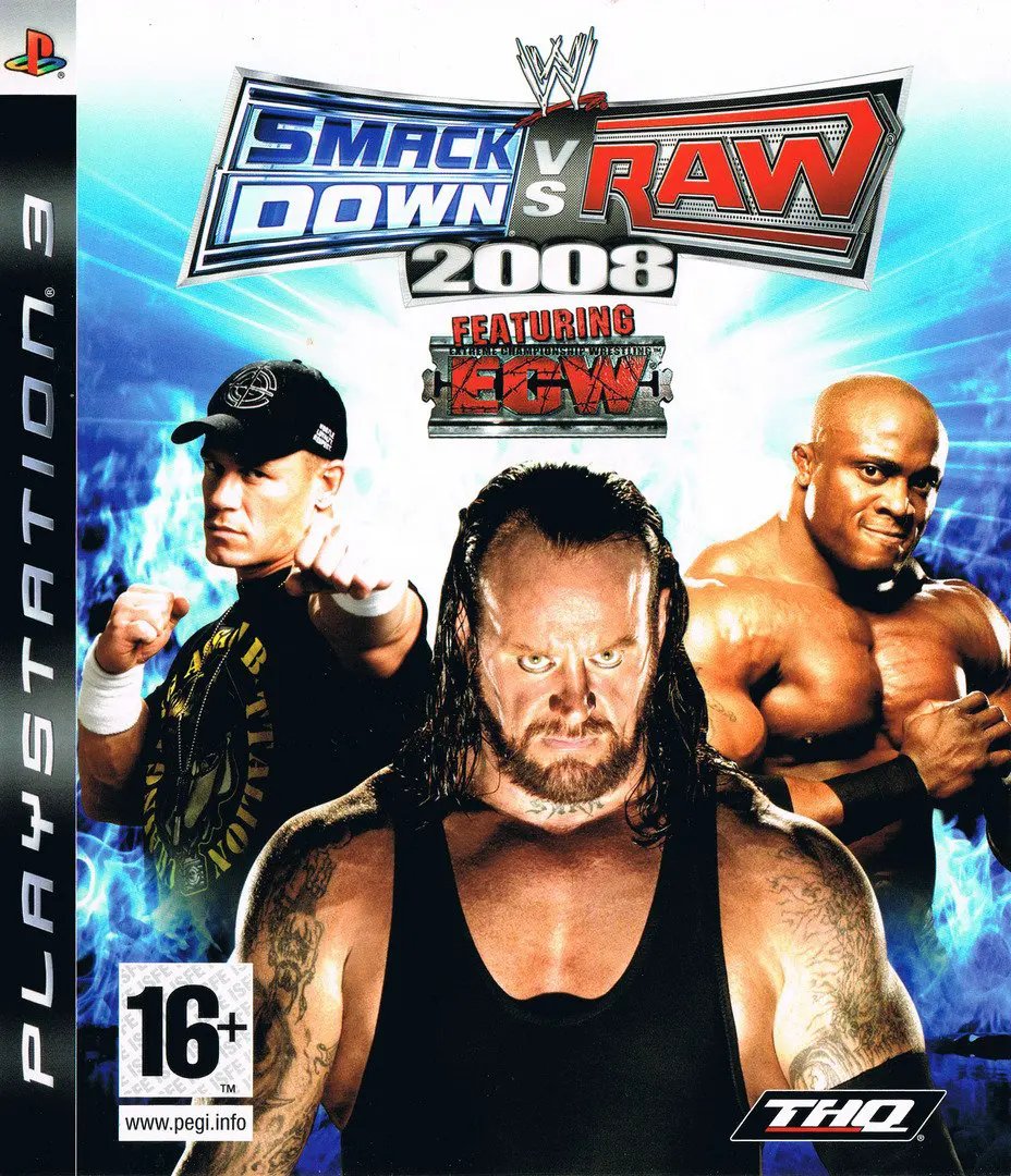 Game | Sony PlayStation PS3 | WWE Smackdown Vs. Raw 2008 Physical Video Games Game Sony