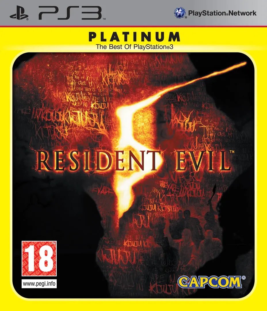 Game | Sony PlayStation PS3 | Resident Evil 5 (Platinum) Physical Video Games Game Sony