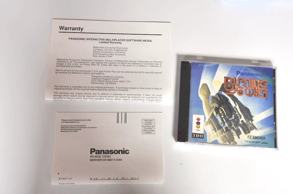 Game | 3DO | Burning Soldier Physical Video Games Game Panasonic