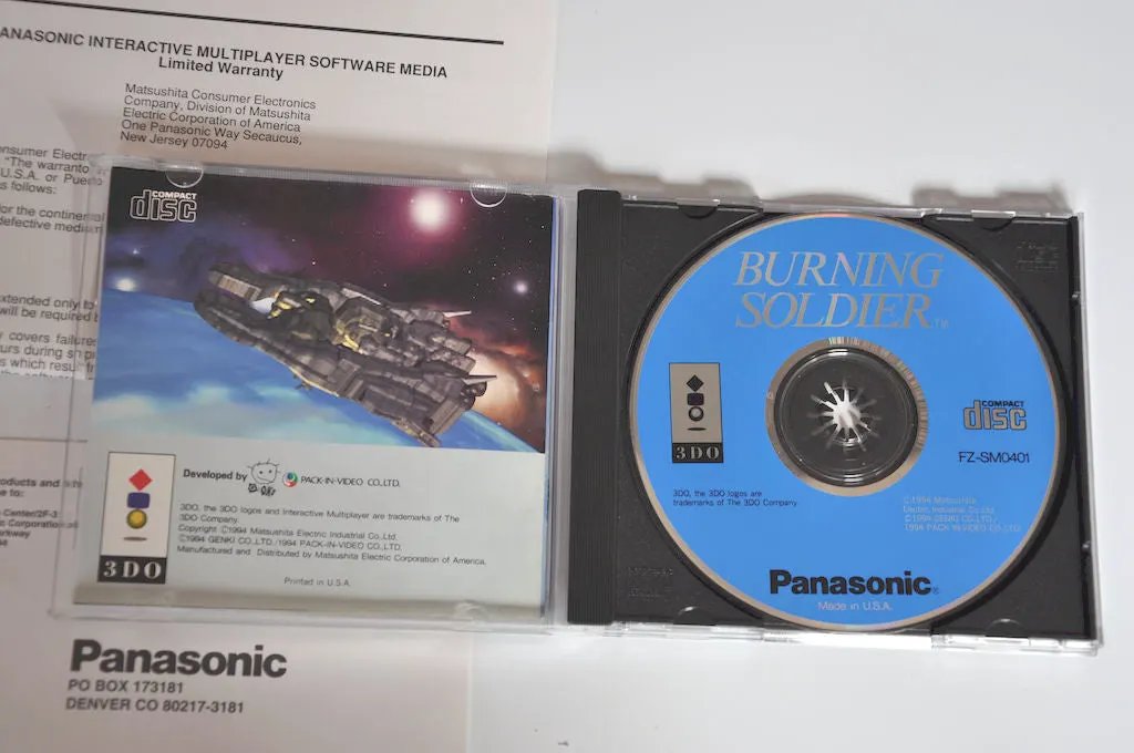 Game | 3DO | Burning Soldier Physical Video Games Game Panasonic