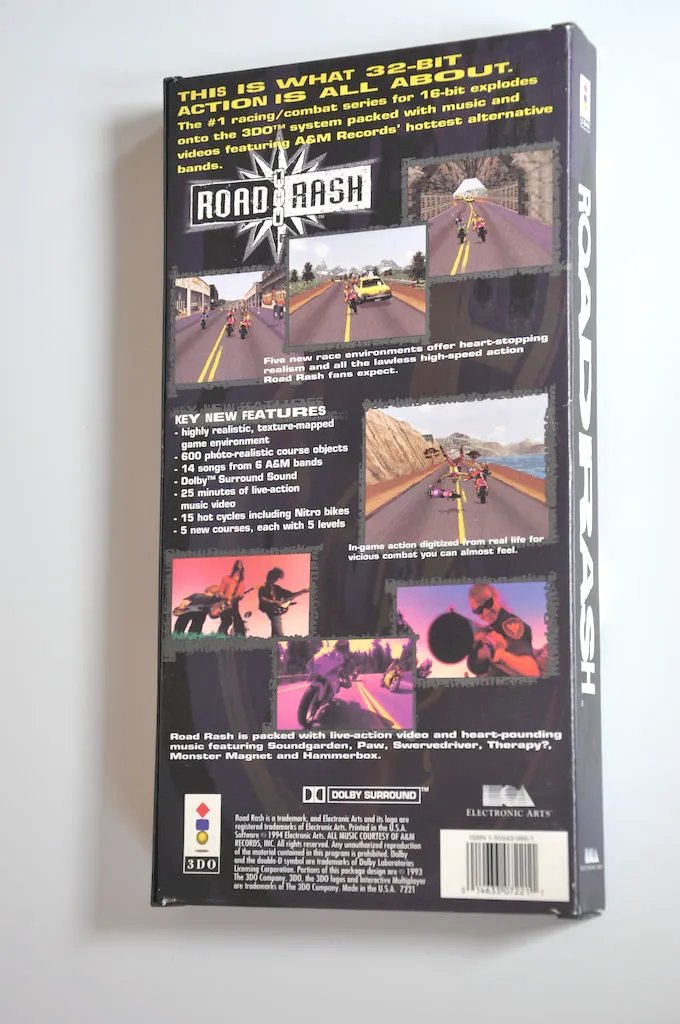 Game | 3DO | Road Rash Physical Video Games Game Panasonic