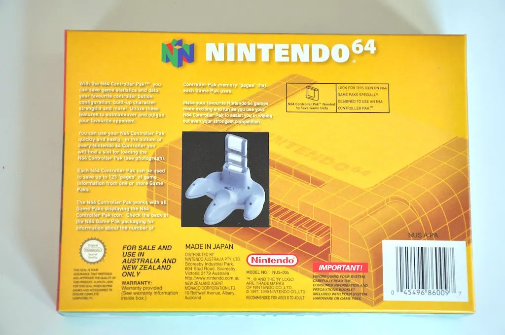 Accessory | Nintendo N64 | Controller PAK Memory NUS APA Home Game Console Accessories Accessory Nintendo
