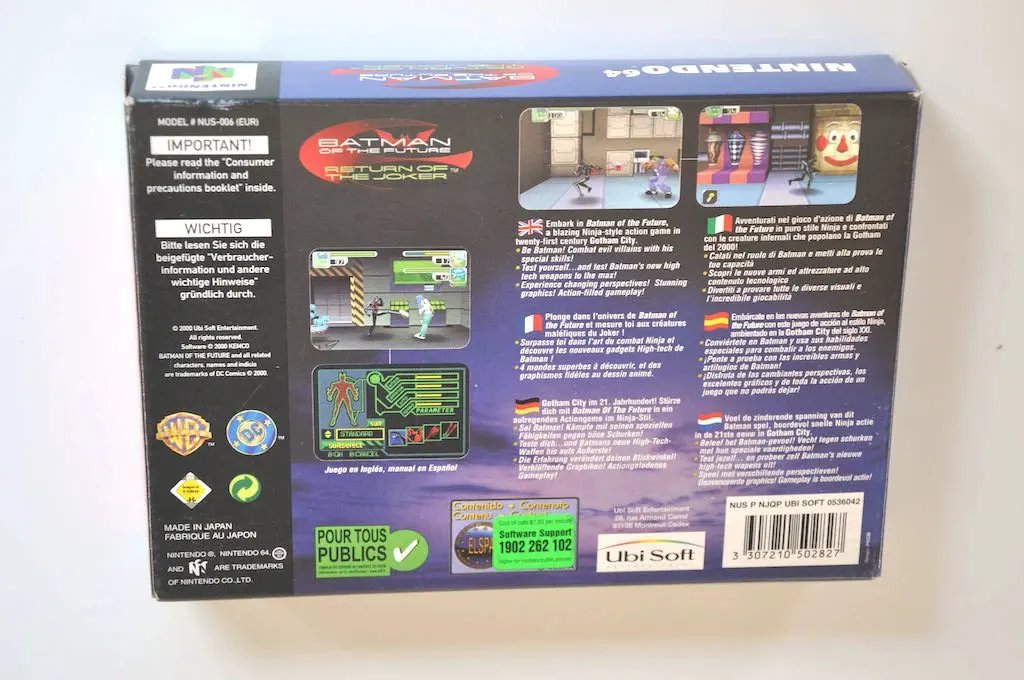 Game | Nintendo N64 | Batman of the Future Physical Video Games Game Nintendo