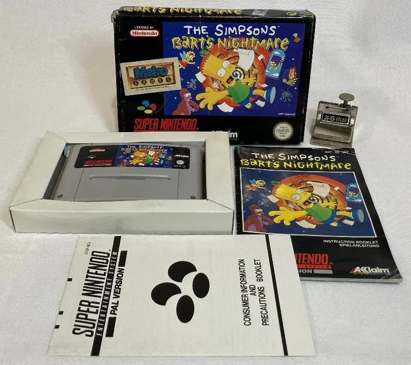 Game | Super Nintendo SNES | The Simpsons Bart's Nightmare Physical Video Games Game Nintendo