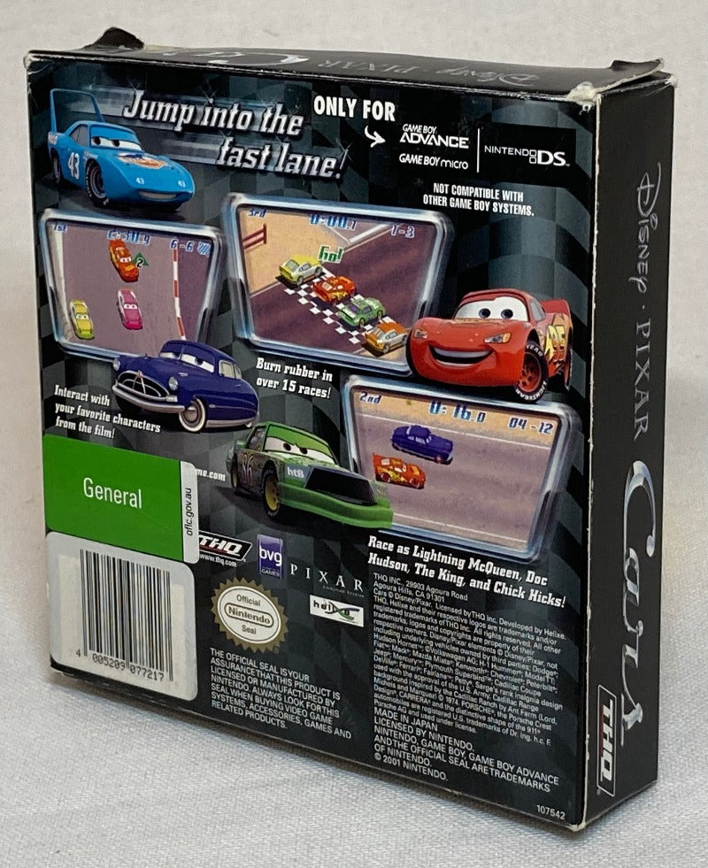 Game | Nintendo Game Boy Advance GBA | Cars