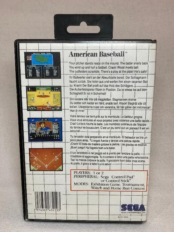 Game | Sega Master System | American Baseball Physical Video Games Game Sega