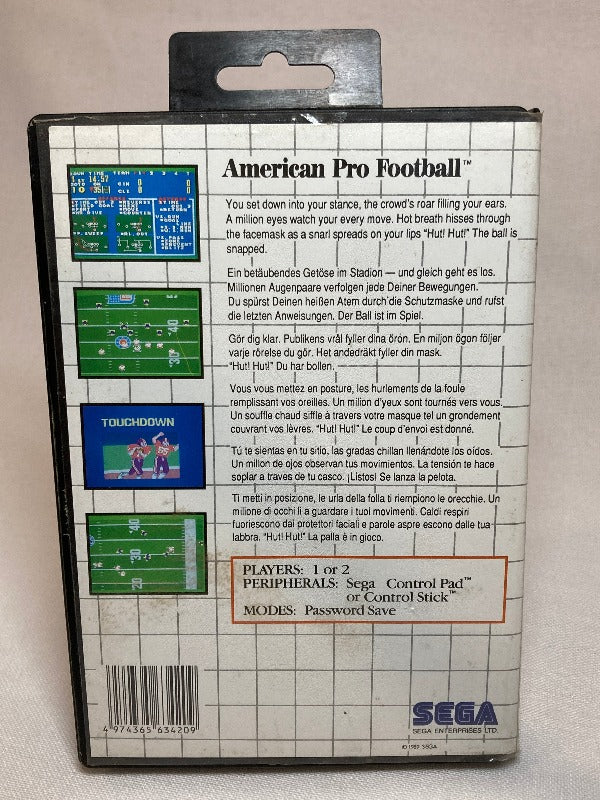 Game | Sega Master System | American Pro Football