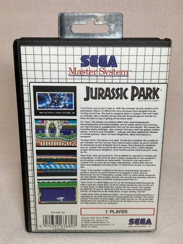 Game | Sega Master System | Jurassic Park Physical Video Games Game Sega