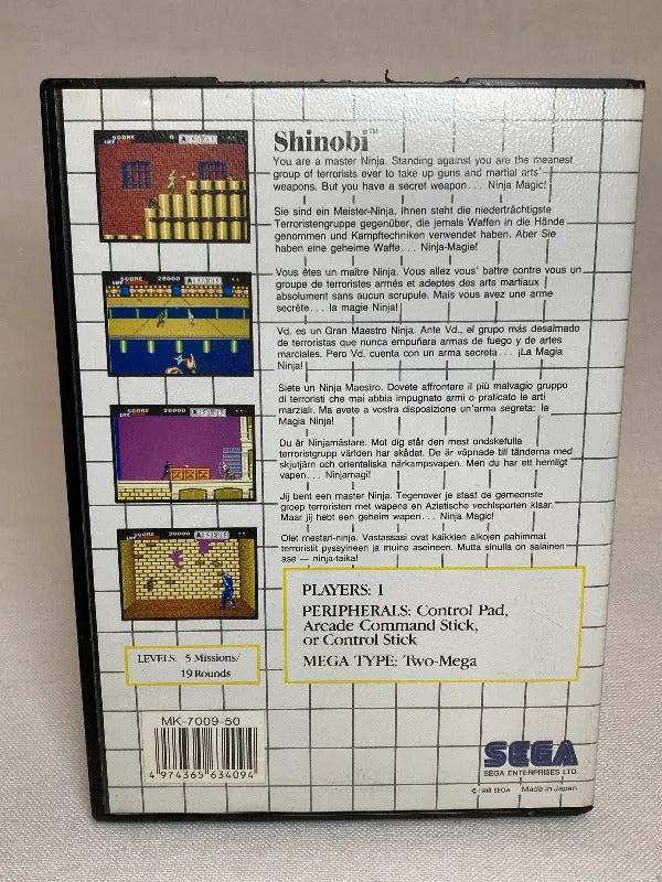 Game | Sega Master System | Shinobi Physical Video Games Game Sega