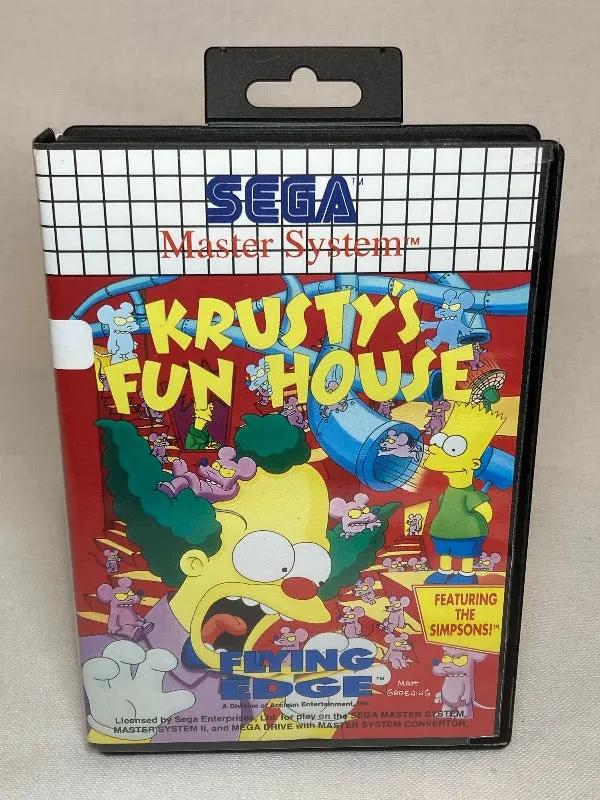 Game | Sega Master System | Krusty's Fun House Physical Video Games Game Sega