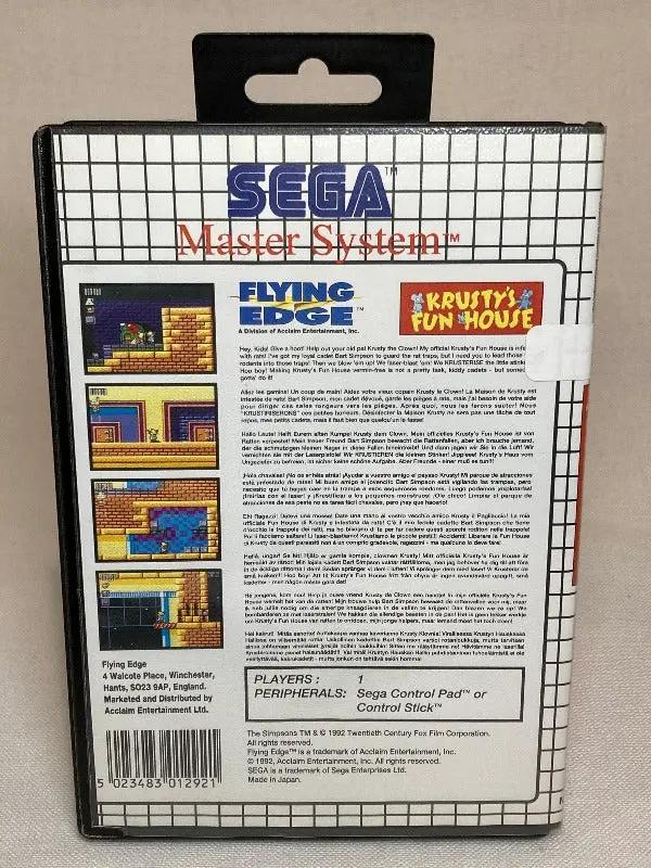 Game | Sega Master System | Krusty's Fun House Physical Video Games Game Sega