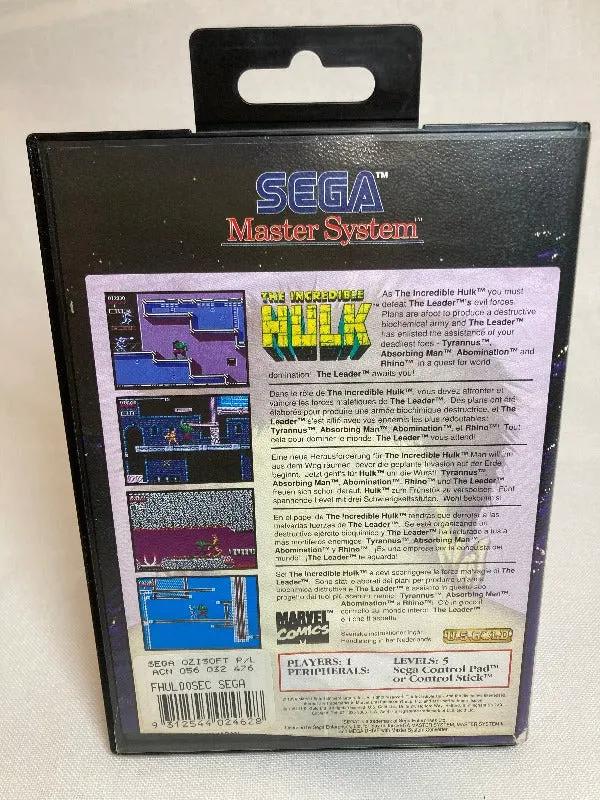 Game | Sega Master System | The Incredible Hulk Physical Video Games Game Sega