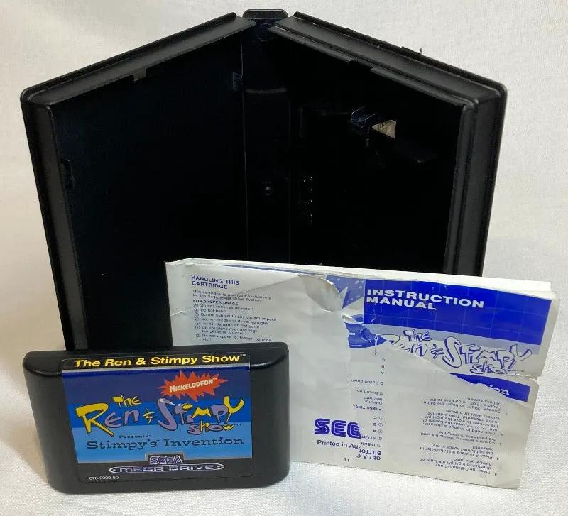Game | Sega Mega Drive | Ren And Stimpy Show Stimpy's Invention (Gold) Physical Video Games Game Sega