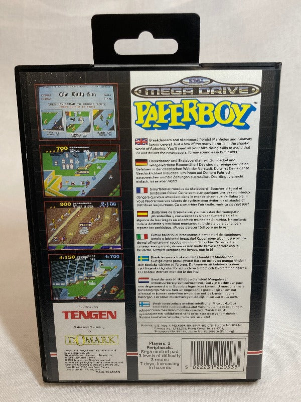 Game | Sega Mega Drive | Paperboy