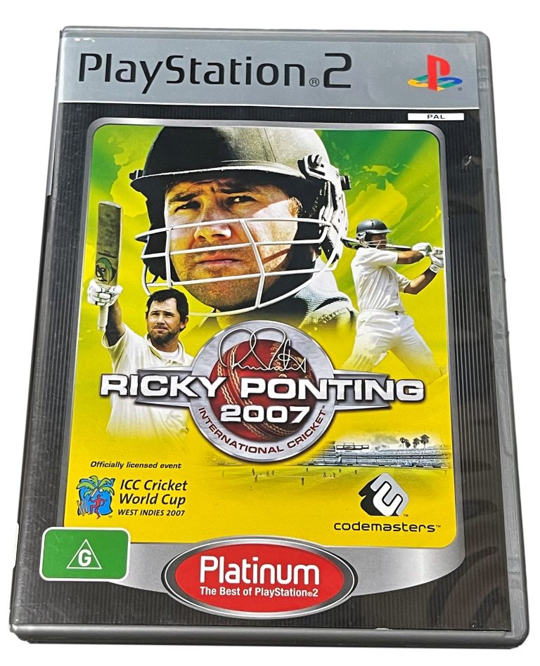Game | Sony PlayStation PS2 | Ricky Ponting International Cricket 2007 (Platinum) Physical Video Games Game Sony