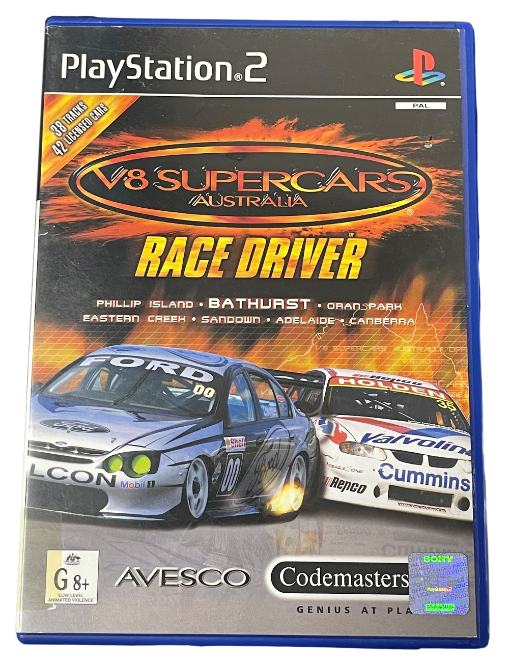 Game | Sony PlayStation PS2 | V8 Supercars Australia: Race Driver Physical Video Games Game Sony