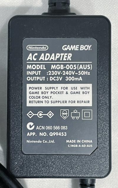 Accessory | Nintendo Game Boy GBC GBP | Power Supply MGB-005