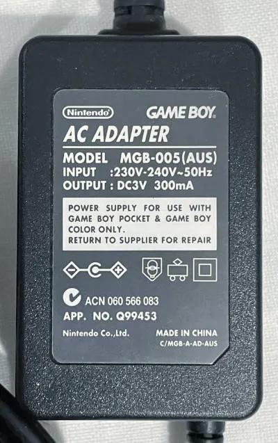 Accessory | Nintendo Game Boy GBC GBP | Power Supply MGB-005 Home Game Console Accessories Accessory Nintendo