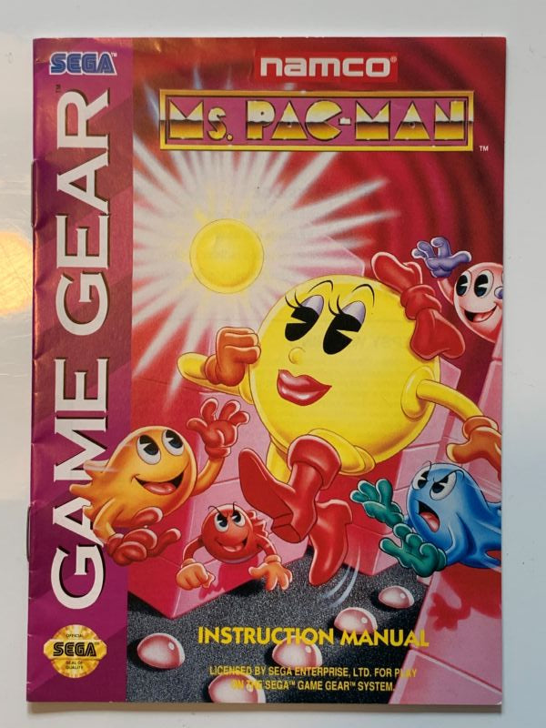 Manual | Sega Game Gear | Replacement Instruction Manuals Book