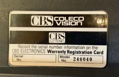 Console | CBS ColecoVision Home Console Model 2400 Video Game Consoles Console CBS