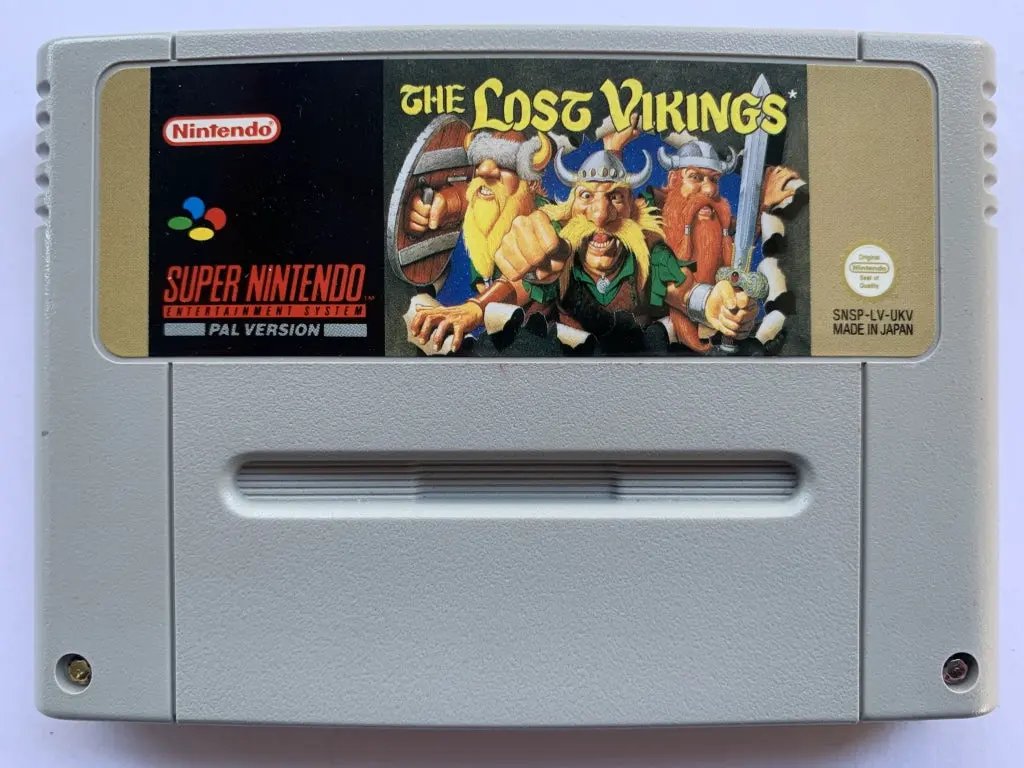 Game | Super Nintendo SNES | The Lost Vikings Physical Video Games Game Nintendo