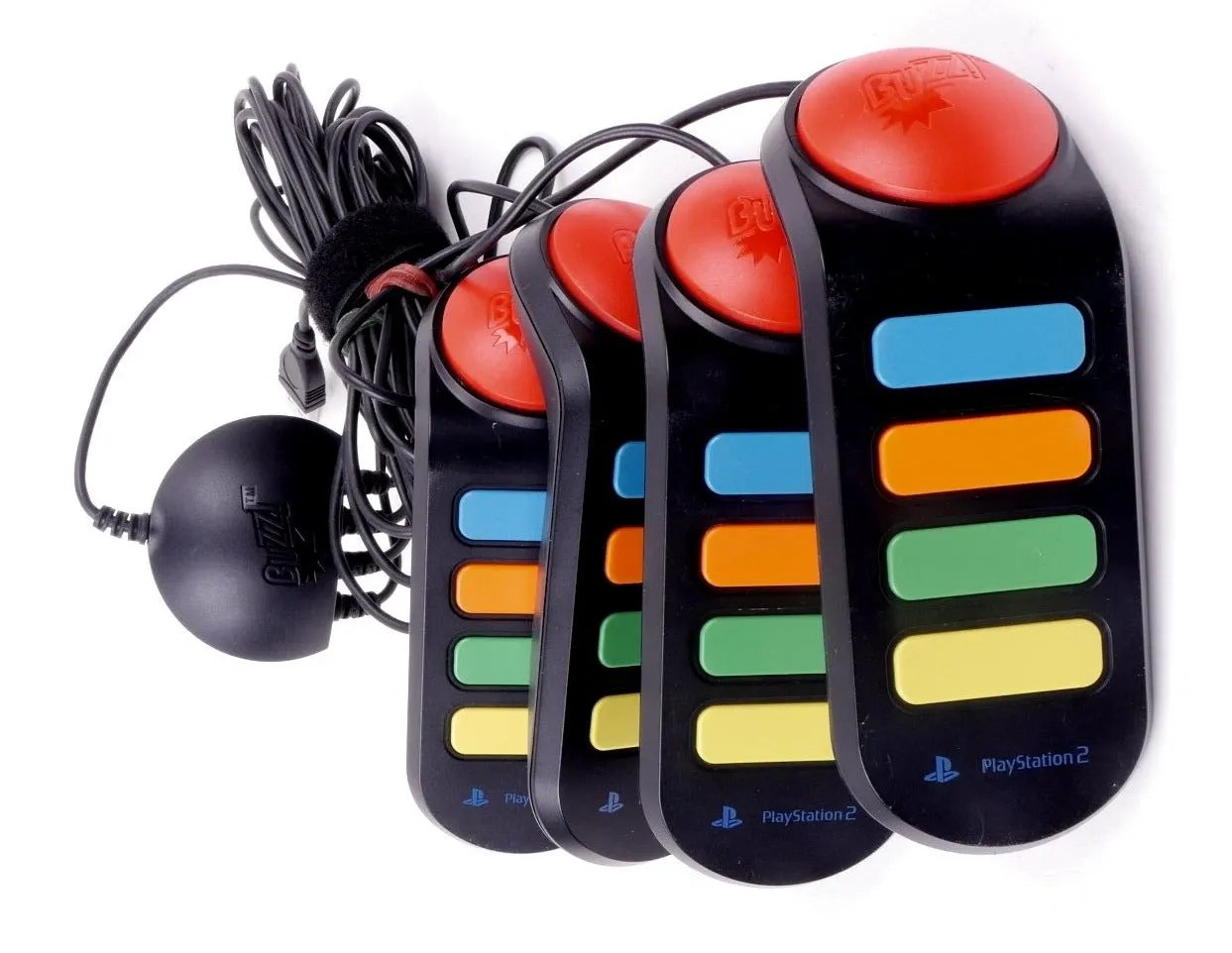 Accessory | PS2 | PS2 Buzz 4 Wired Buzzer Controller Set Controllers & Attachments Sony