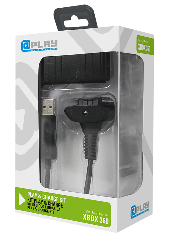 Accessory | Xbox 360 | PLAY & CHARGE KIT Home Game Console Accessories Accessory Microsoft