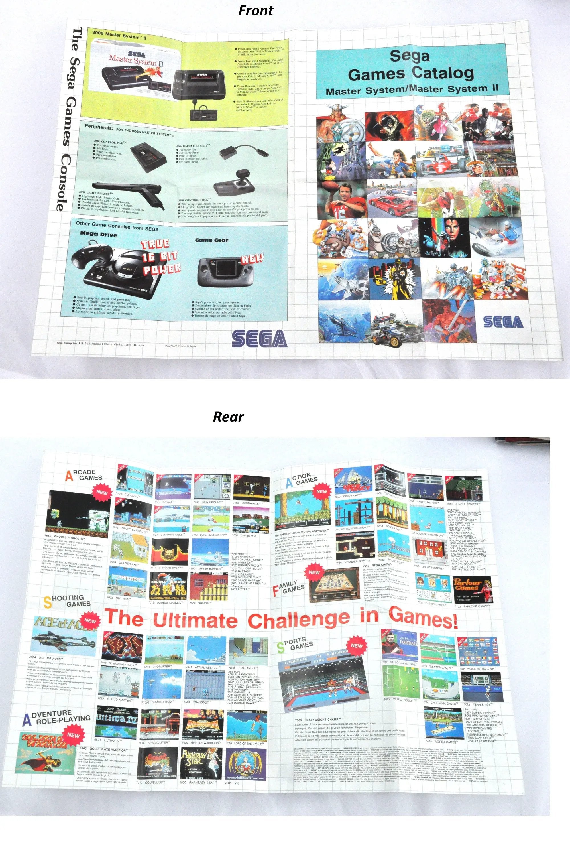 Manual | Sega Master System | Replacement Instruction Manuals Book Manual RetroSales.com.au