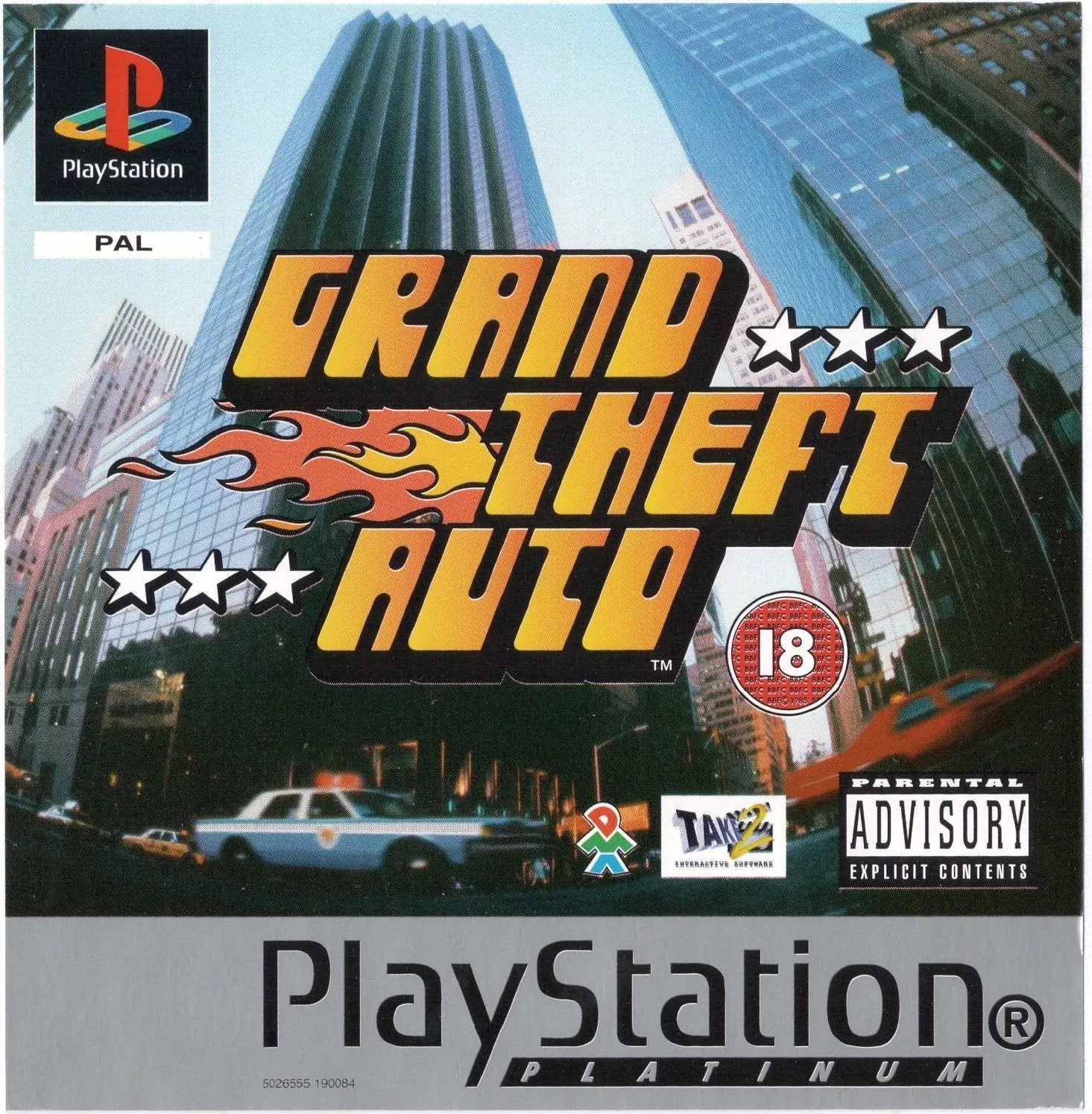 Game | Sony PlayStation PS1 | Grand Theft Auto (Platinum) Physical Video Games Game Sony