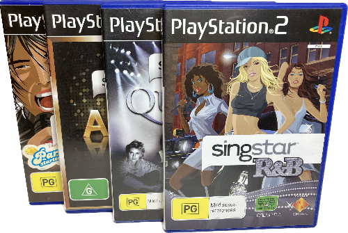 Game | Sony PlayStation PS2 | 4 Singstar Bundle Pack Music Collection Physical Video Games Game Sony