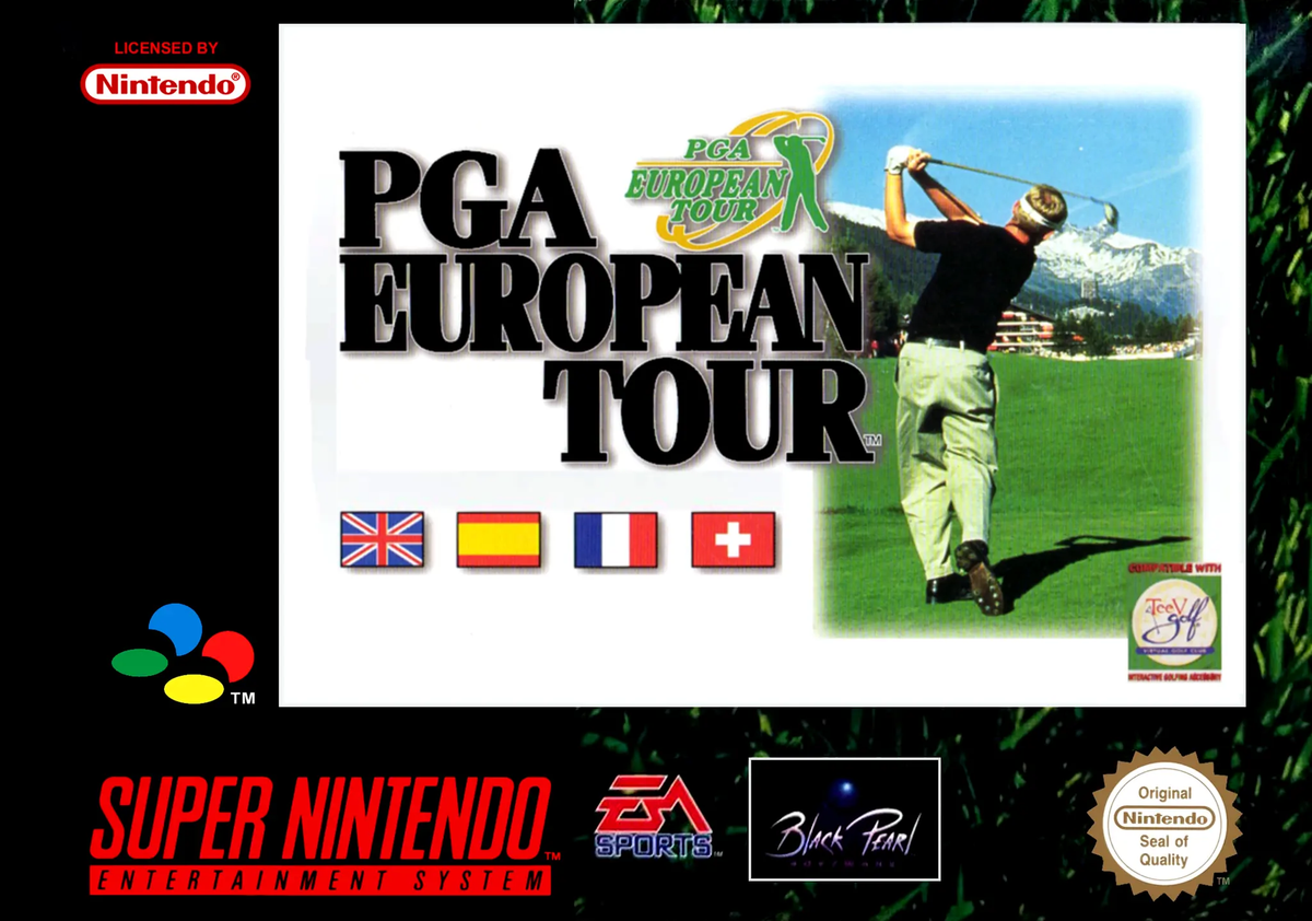 Game | Super Nintendo SNES | PGA European Tour Physical Video Games Game Nintendo