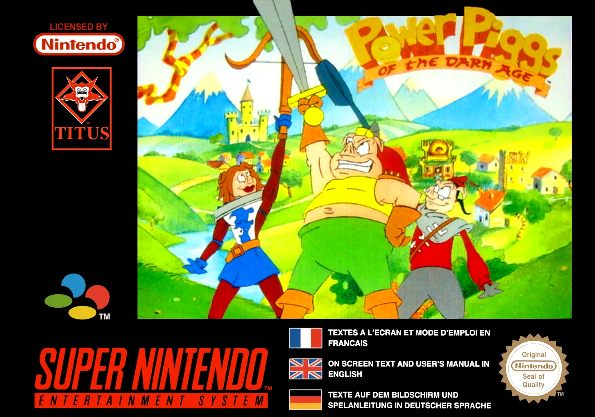 Game | Super Nintendo SNES | Power Piggs Of The Dark Age Physical Video Games Game Nintendo